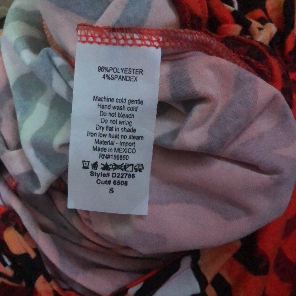 NWT Orange Tiger Print Drawstring Stretchy Mini Dress - Small - Picture 4 of 9
